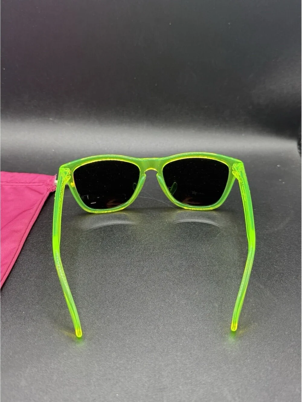 Oakley Frogskin Acid Green/Ice Iridium Polarized Lenses 24-355